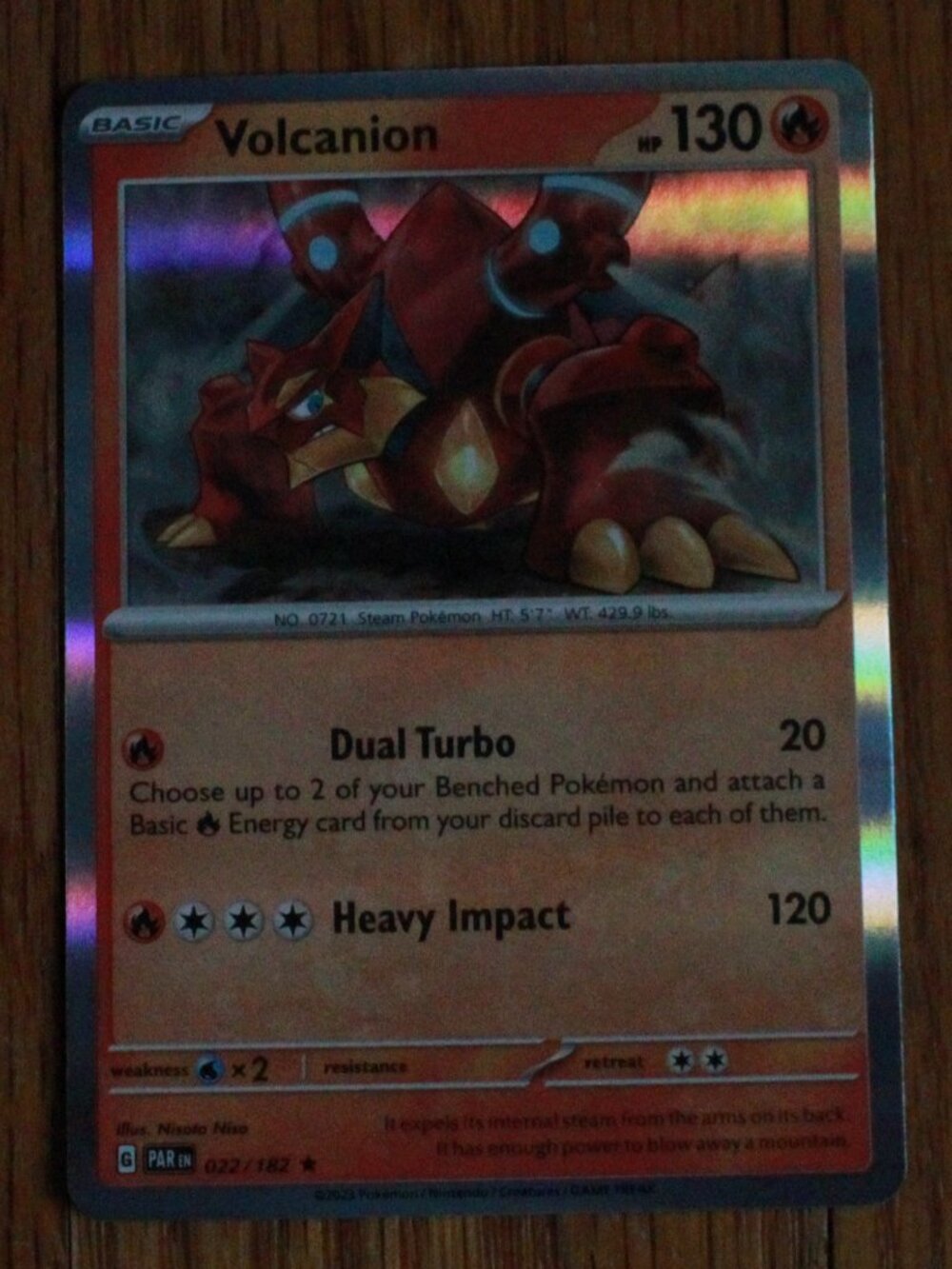 Pokemon "Volcanion" Holo Trading/Playing Card